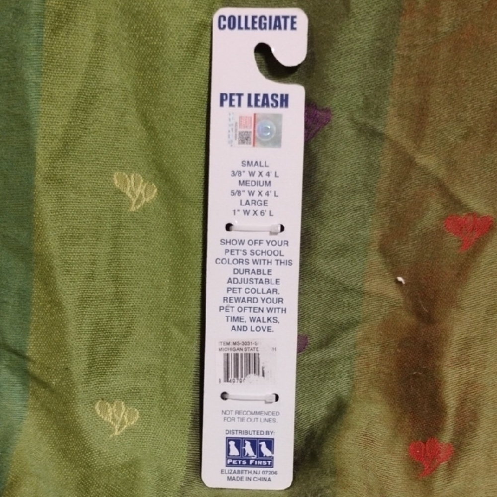 ๐ Pets First Michigan State Spartans Leash - Green and White - Picture 2 of 5